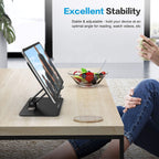 Aluminum Tablet Holder Foldable Dock Cradle Multi-Angle Adjustable Desktop Tablet For; iPad; Tablet; Samsung Galaxy; Kindle; Phone
