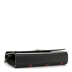 Calfskin Medium Heart Bolts Monogram Kate Satchel Black