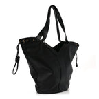 Santorini Lux Calfskin Y Drawstring Tote Black