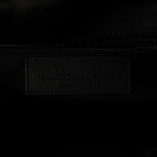 Agneau Silver Hardware Duffle Carry On Travel Bag Black