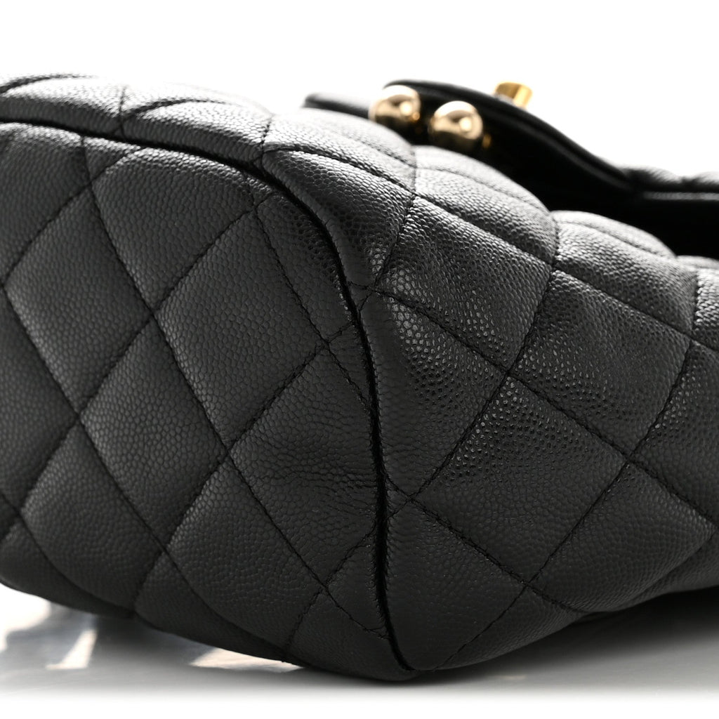 Caviar Quilted Mini Urban Spirit Backpack Black