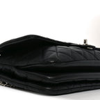 Lambskin Quilted Jumbo Chanel 3 Flap Bag Black