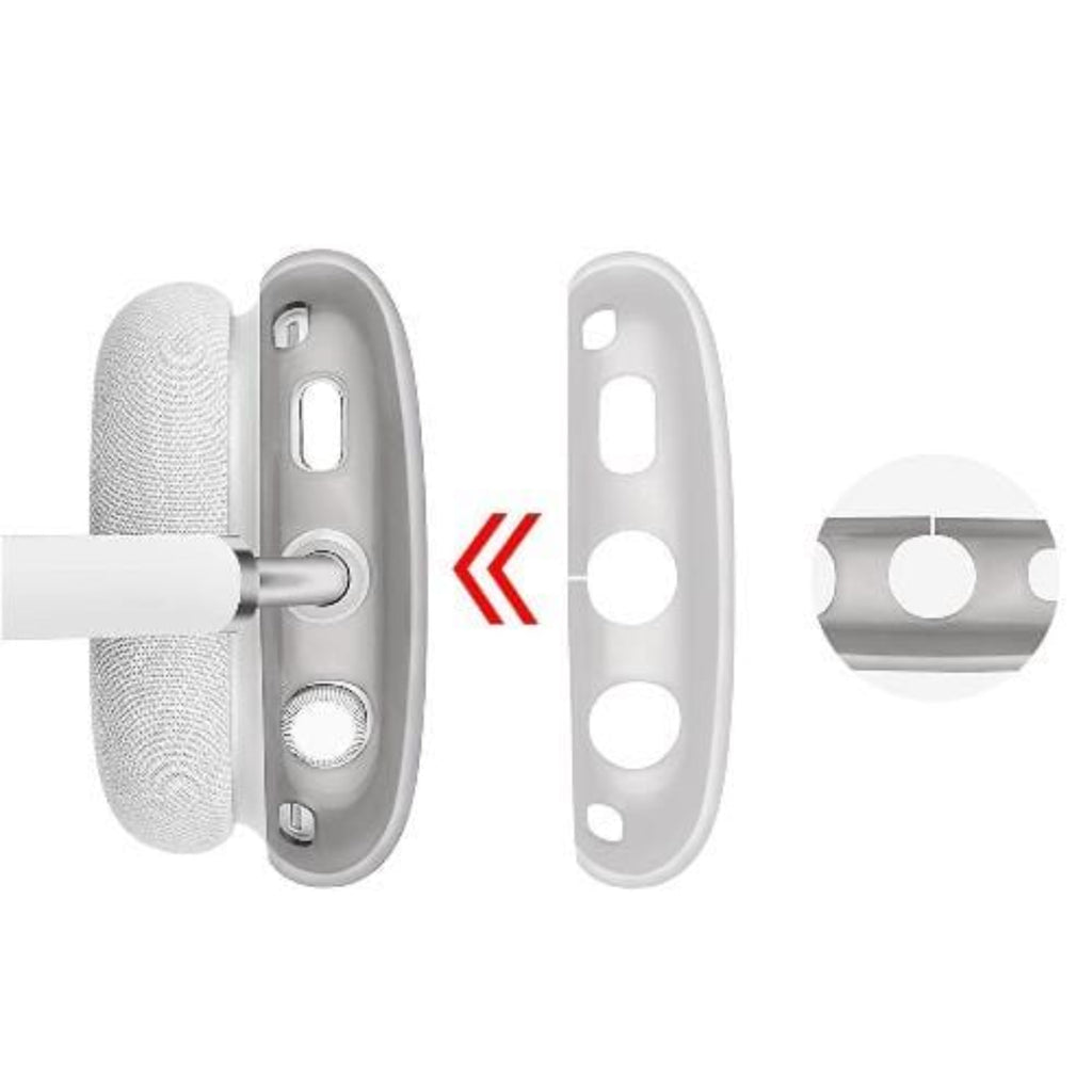 SAHARA - Hybrid Flex Case for Apple AirPods Max - Transparent Black