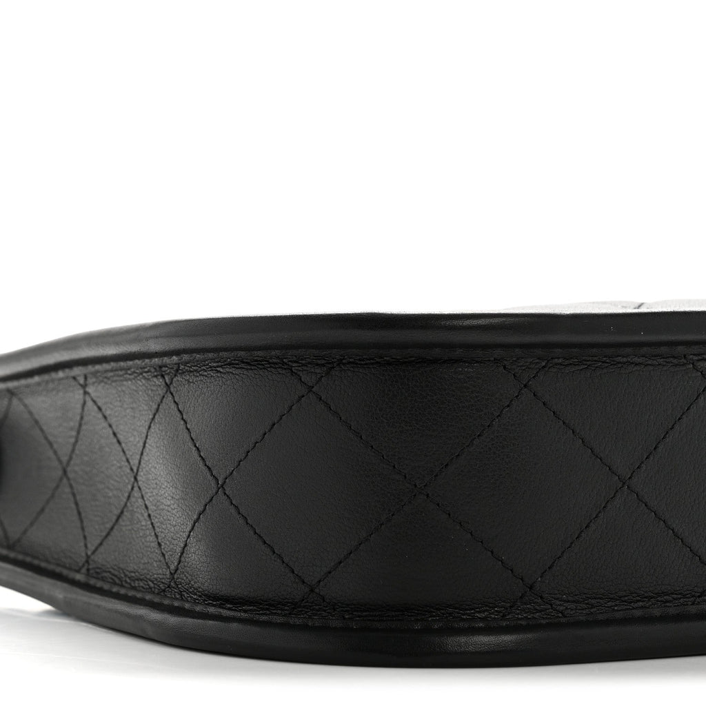 Calfskin Quilted Hobo Black