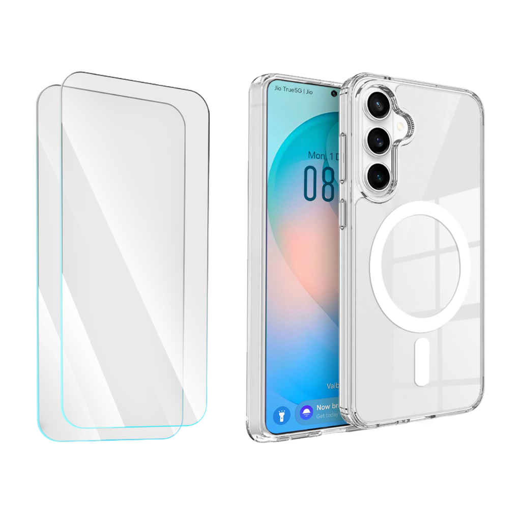 [DIS] Entronix Bundle Compatible with Galaxy S26 Plus - [Magnetic] Clear Case & 2 Clear Screen Protectors