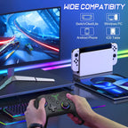 Q218 Wireless Game Controller for Nintendo Switch, OLED, Lite, Android, iOS, and PC with Programmable Features, Turbo Functionality, and 6-Axis Gyroscope