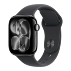 Apple Watch Series 11 42mm Cell Jet Black Case w Black Sport Band S/M MF834LW/A