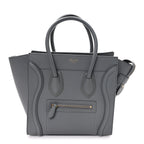 Baby Drummed Calfskin Micro Luggage Kohl