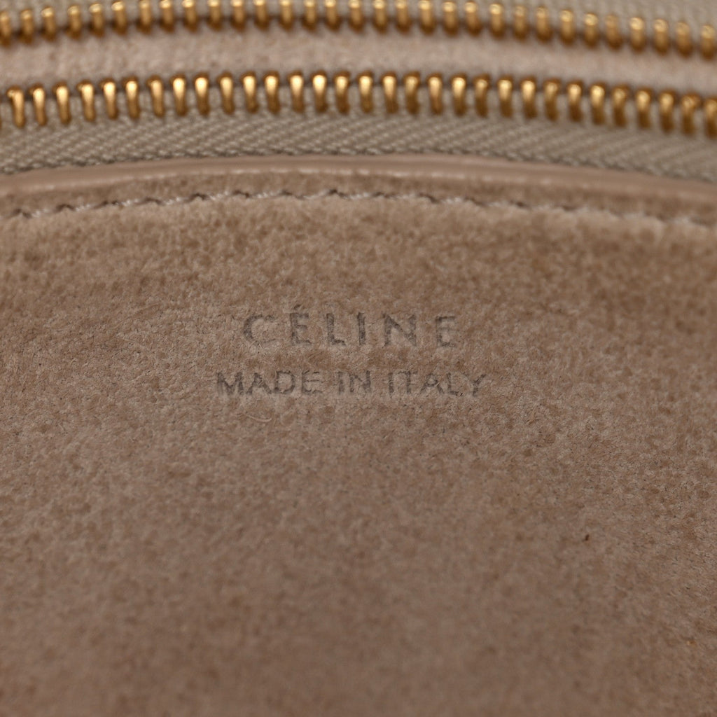 Soft Grained Calfskin Small Sangle Bucket Bag Light Taupe