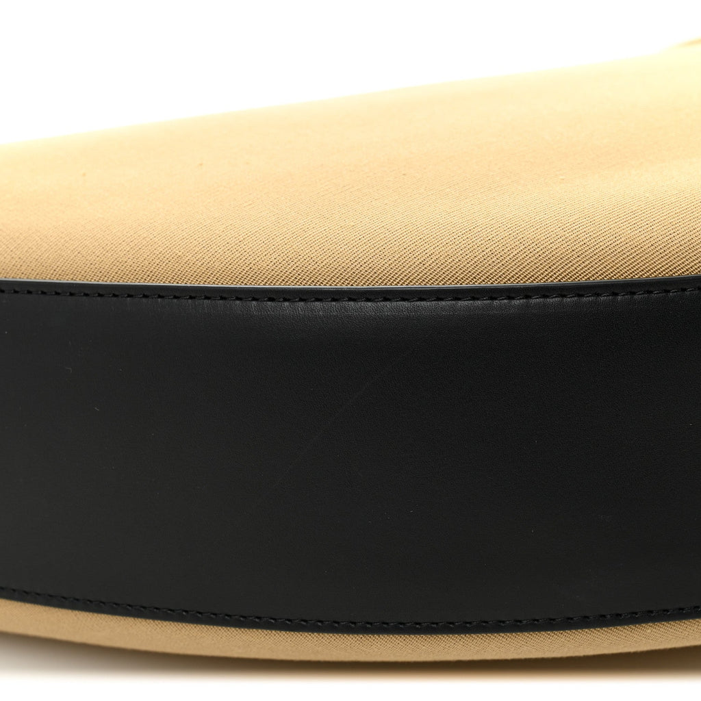 Canvas Calfskin August Hobo Beige