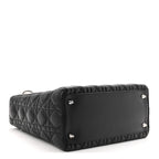 Lambskin Cannage Medium Lady Dior Black