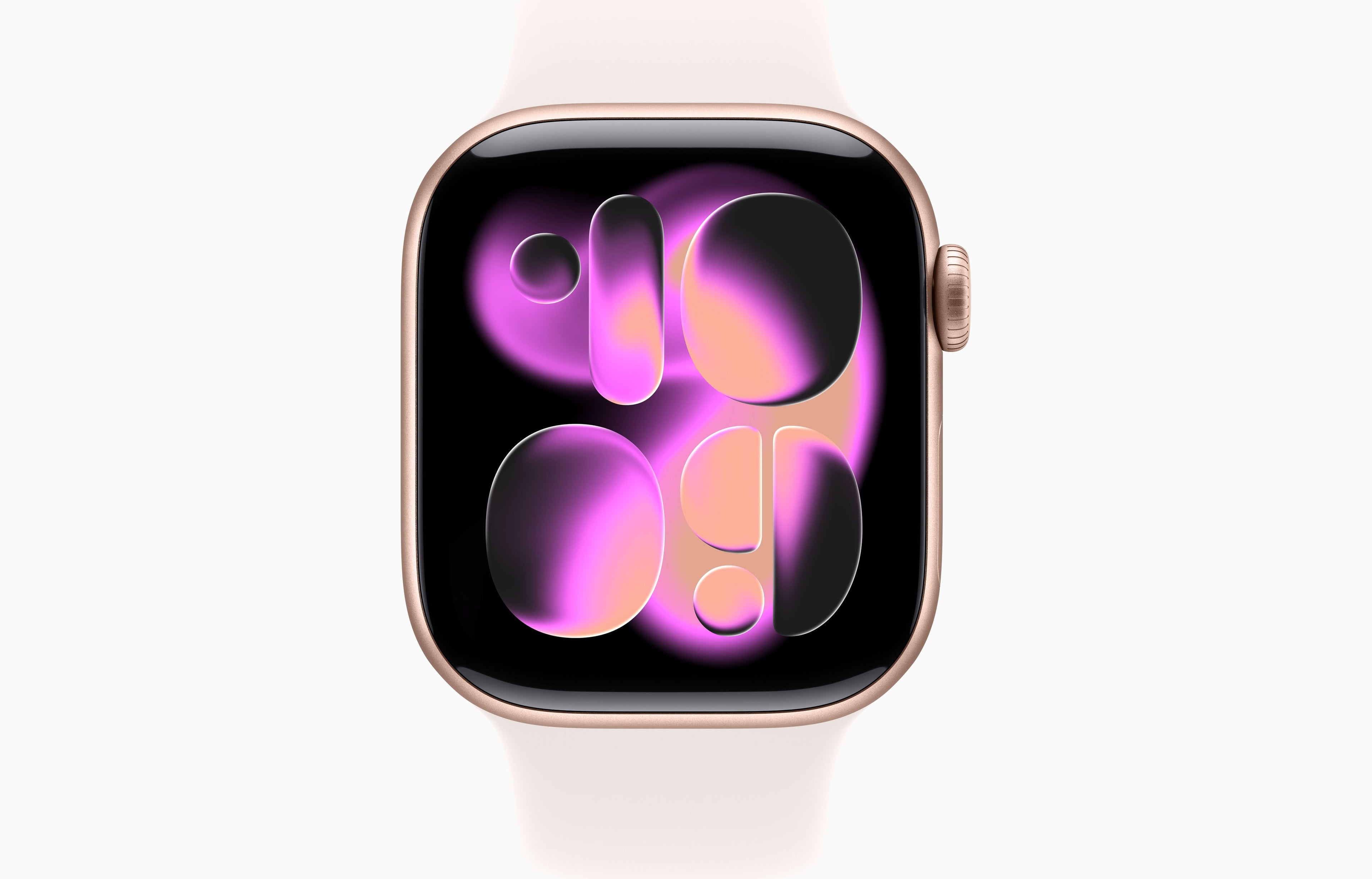 Apple Watch Series 11 GPS 42mm Rose Gold Aluminum Case with Light Blush Sport Band