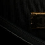 Shiny Aged Calfskin Quilted Nano Kelly Shopper Black