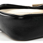 Vintage Effect Calfskin Matelasse Diagonal Super Mini Torchon GG Marmont Shoulder Bag  Cognac Mystic White Blue Agata