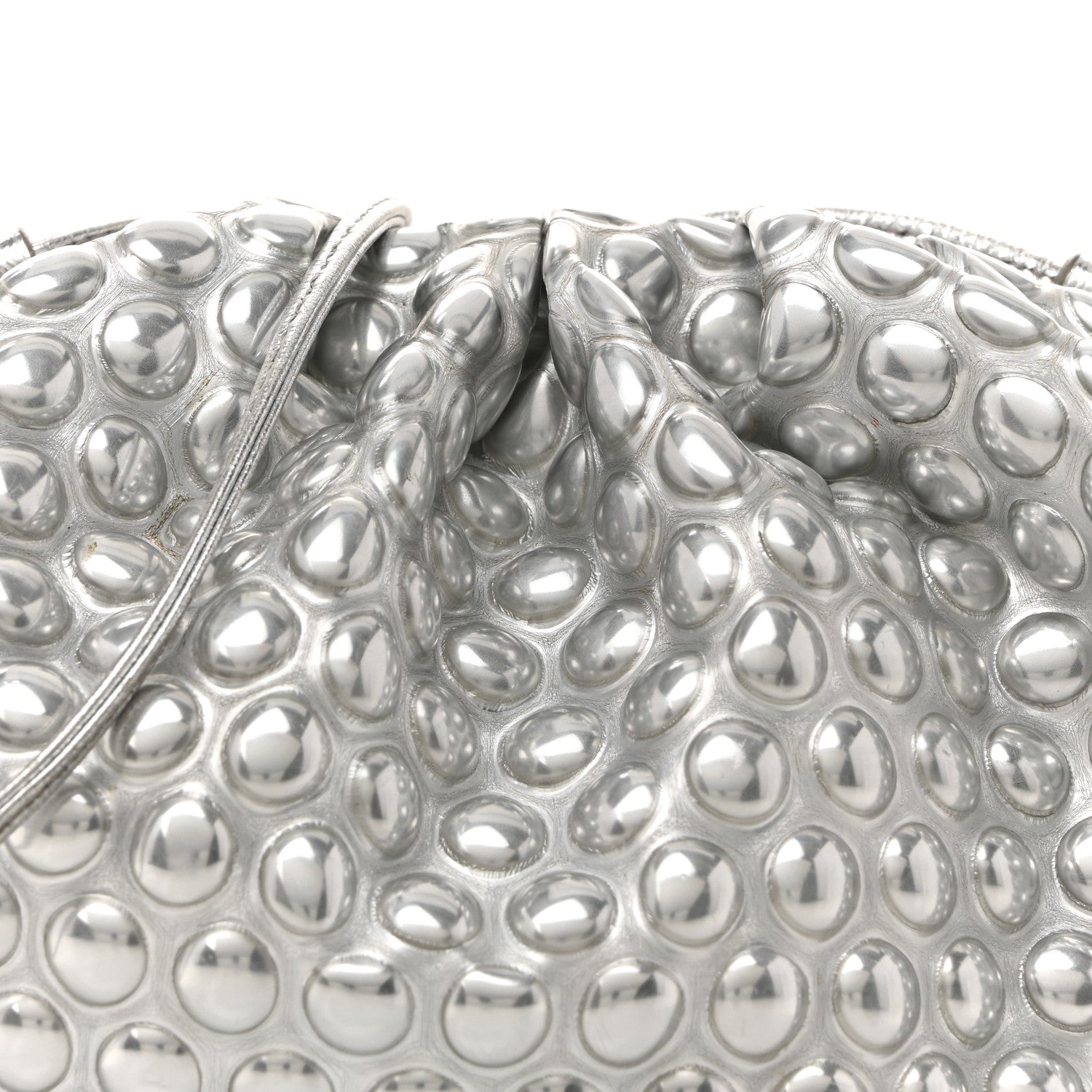 Metallic Fabric Bubble Wrap The Mini Pouch Silver
