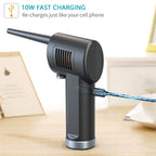 Compressed Air Duster;  New Generation Canned Air;  36000 RPM Electric Air Can for Computer Keyboard Electronics Cleaning;  8000mAh Rechargeable Battery;  Reusable Dust Destroyer