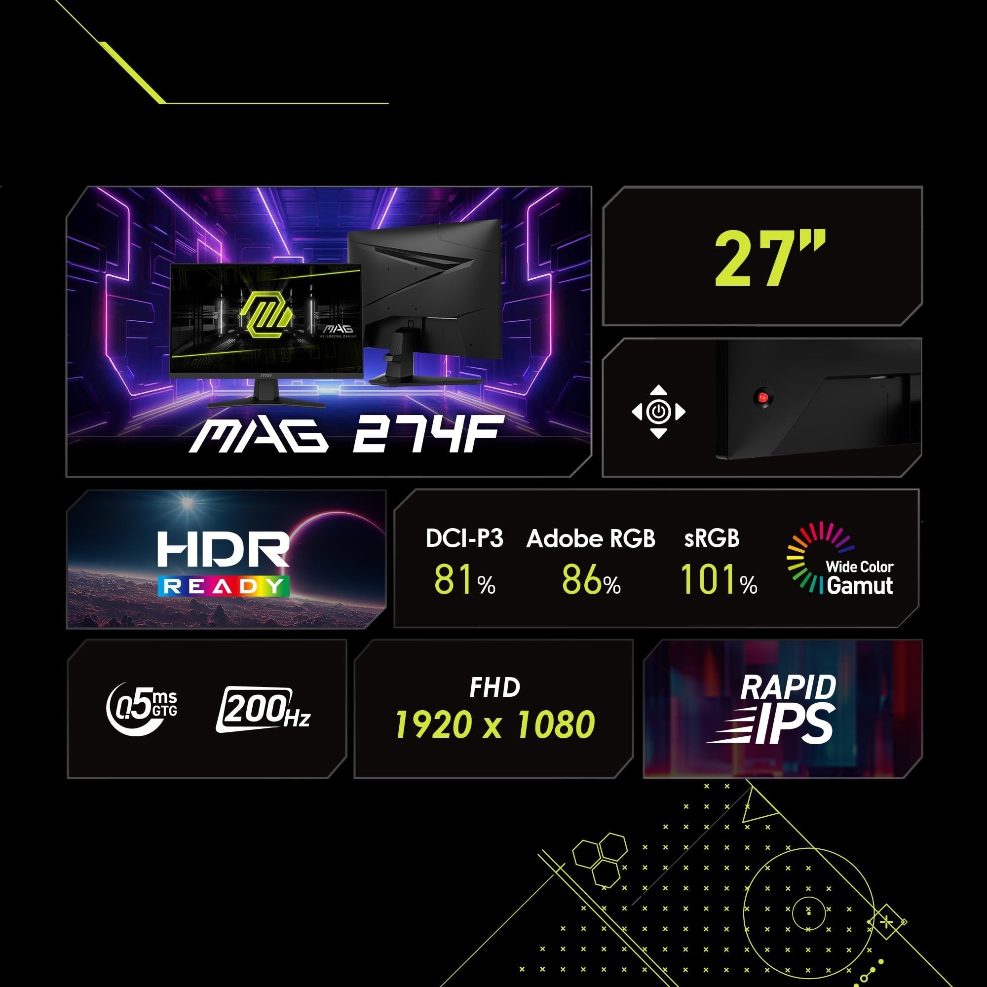 MSI MAG MAG 274F 27" FHD 1920x1080