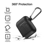 Airpod 2019 Protective Case, Precision Size, 3mm Skin, 360 Protection, Metal Keychain Hook