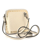 X SEGA Calfskin GUCCY Stars Mini Dome Shoulder Bag Mystic White Gold