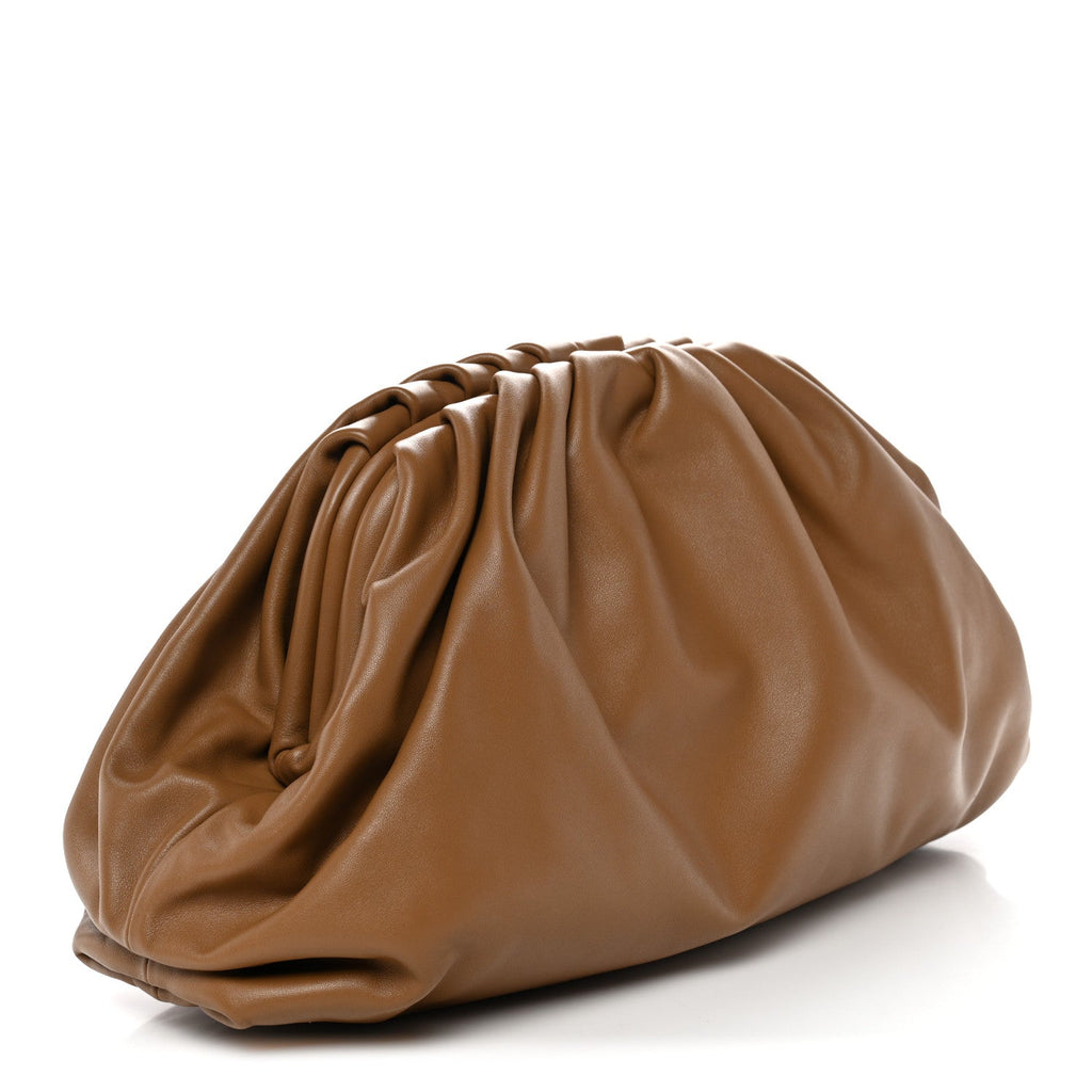 Smooth Butter Calf The Pouch Oversized Clutch Cammello
