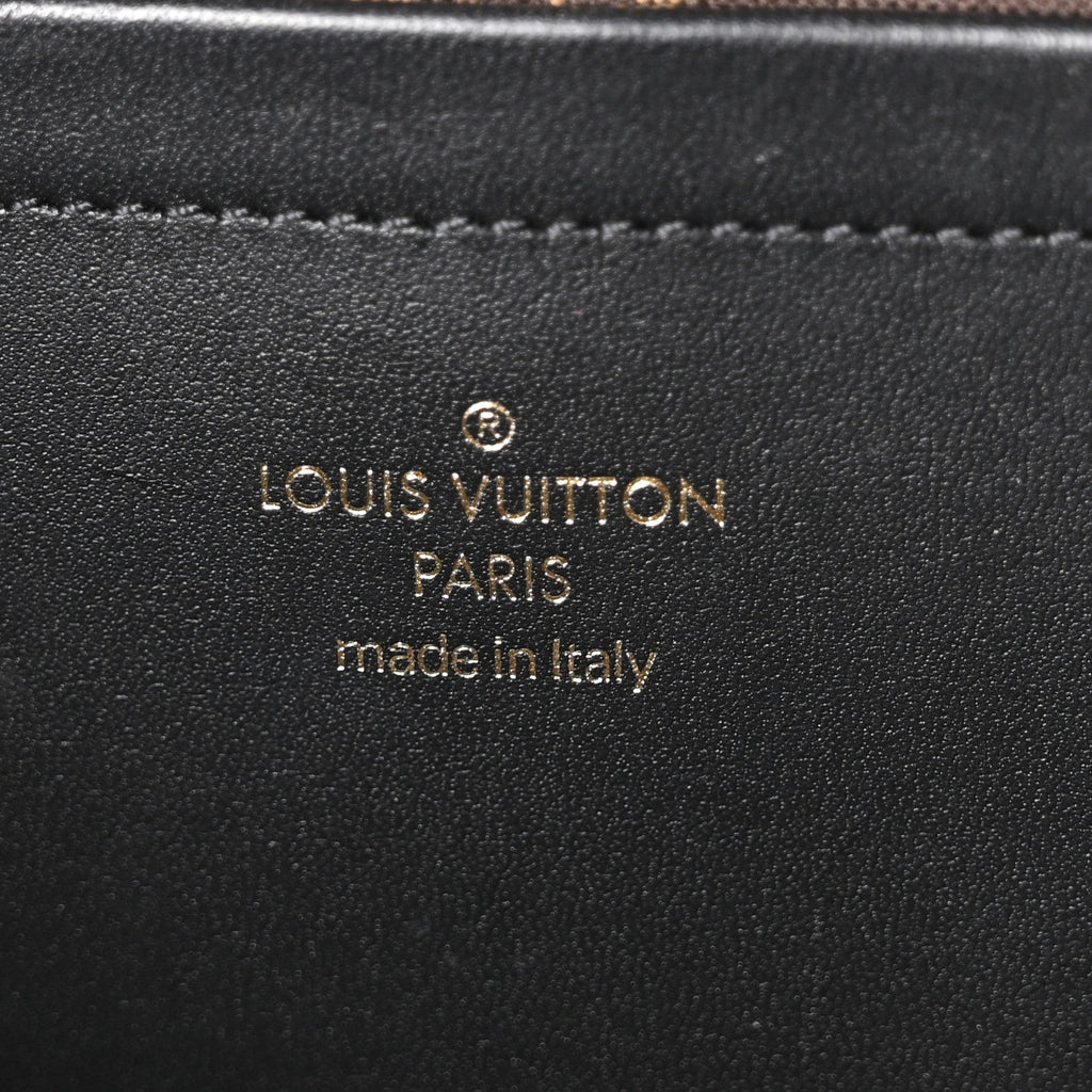 Calfskin Monogram Embossed Utility Crossbody Black