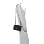 Caviar Quilted Mini Rectangular Flap Black