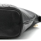 Caviar Triple CC Shoulder Bag Black