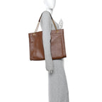 Calfskin Large Rajah Chain Tote Cuir