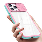 Full Protection With Mobile Phone Protective Film Slide Camera Lens Phone Case For Iphone 14 Pro In Pink