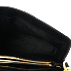 Calfskin Y Quilted Monogram Medium Loulou Chain Satchel Black