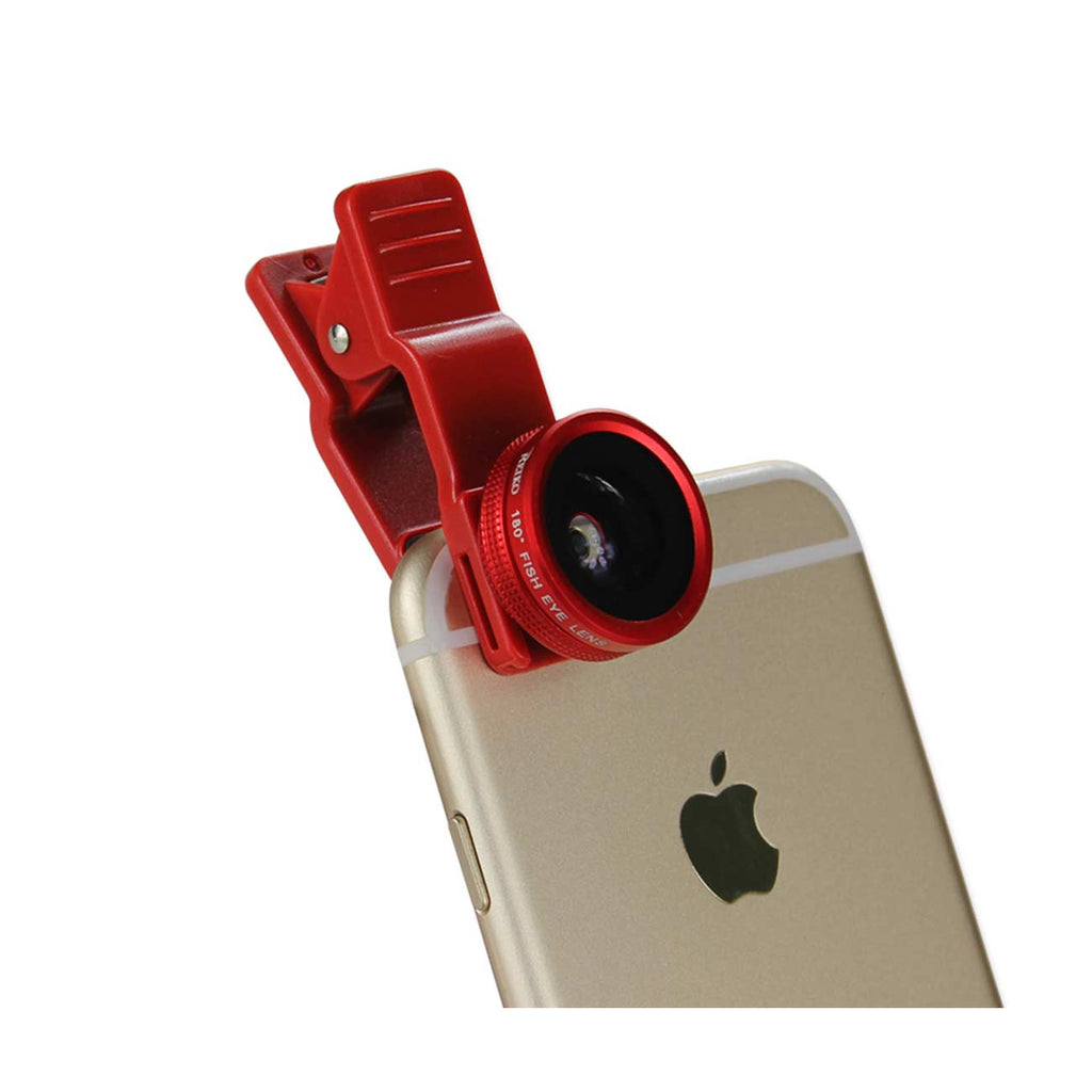 Hd Camera Fish Eye Lens Built In 180 Degree Wide Angle In Red