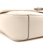 Calfskin Matelasse Aria Small GG Marmont Shoulder Bag Mystic White