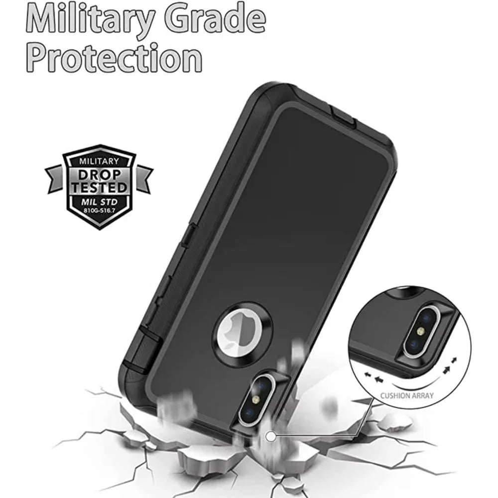 Entronix Case Compatible with iPhone X/XS - Triple-Layer Heavy Duty Protection