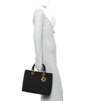 Nylon Cannage Large Lady Dior Black