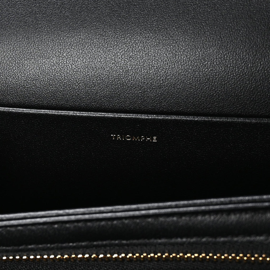 Shiny Calfskin Medium Triomphe Black