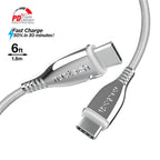 Titanium USB-C to USB-C Braided Cable 6ft