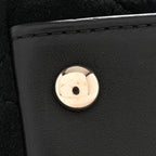 Velvet Crystal Quilted Extra Mini Coco Handle Flap Black
