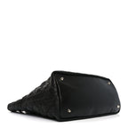 Coated Canvas Cannage Small Panarea Tote Black