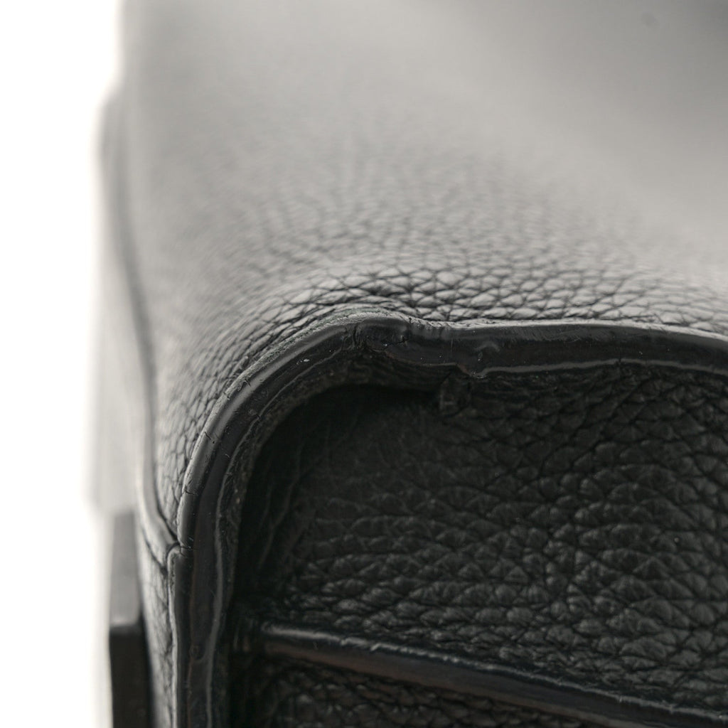 Grained Calfskin Baby Sac De Jour Souple Black