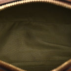 Vintage Canvas Web Shoulder Bag Sand Cuir