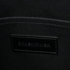 Washed Frayed Denim Logo Medium Hardware Tote Blue