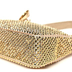 Satin Crystal Mini Re-Edition 2000 Bag Platino