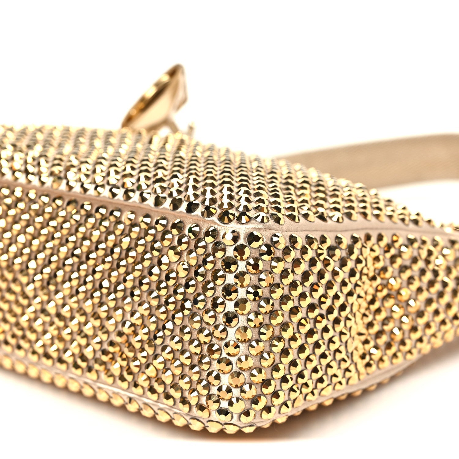 Satin Crystal Mini Re-Edition 2000 Bag Platino
