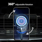 Entronix [Magnetic] Car Mount – Wireless Charging Holder, AC Vent or Suction Cup Style