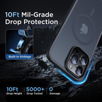 Entronix [Magnetic] Case Compatible with iPhone 14 Pro Max - Translucent Frosted Matte
