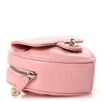 Lambskin Quilted CC In Love Heart Waist Belt Bag With Chain Light Pink