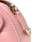 Lambskin Quilted CC In Love Heart Waist Belt Bag With Chain Light Pink