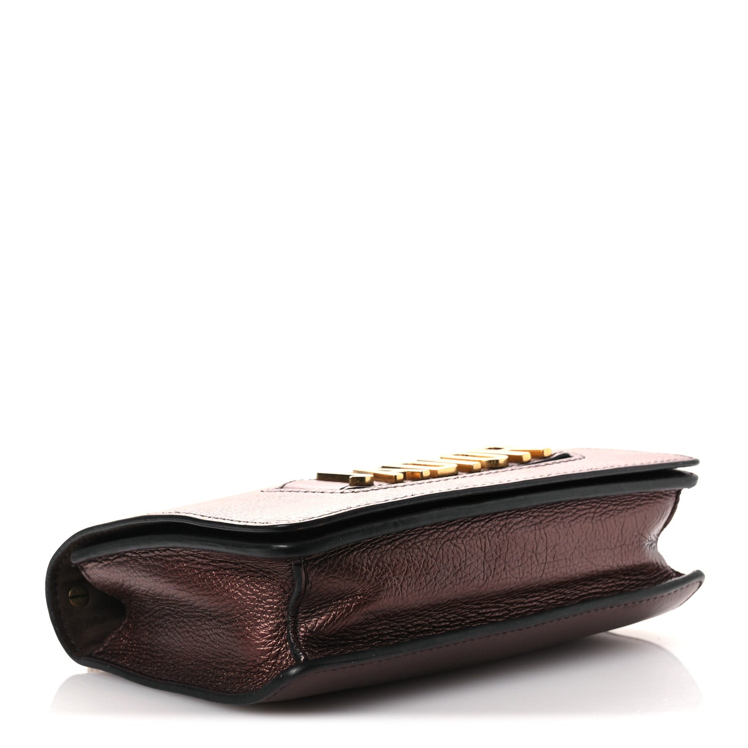 Metallic Calfskin J'Adior Chain Flap Bag Noisette