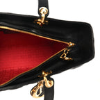 Lambskin Cannage Large Lady Dior Black