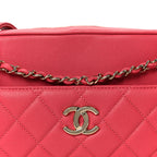 Caviar Quilted Small In & Out Camera Case Pink
